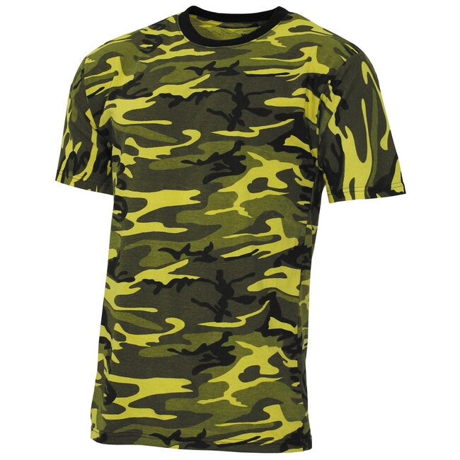 MFH Streetstyle tricou american cu mânecă scurtă, yellow-camo
