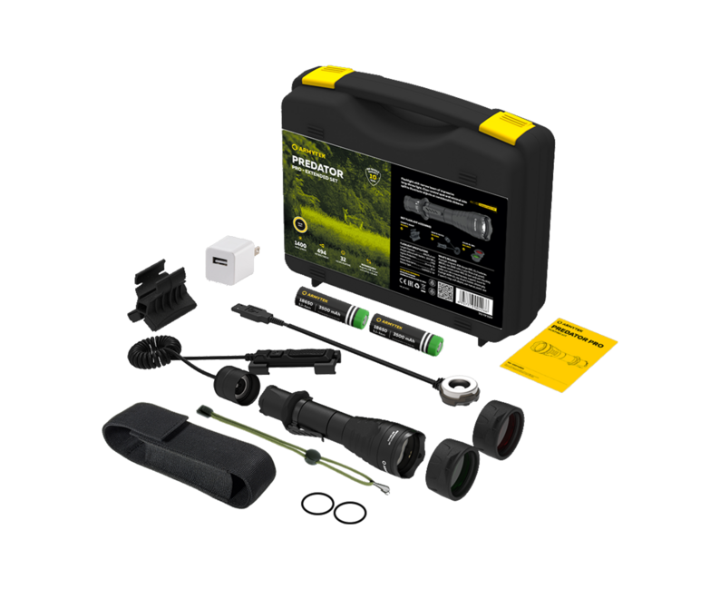 ArmyTek Predator Pro Magnet USB Extended set tactic, lumină albă caldă