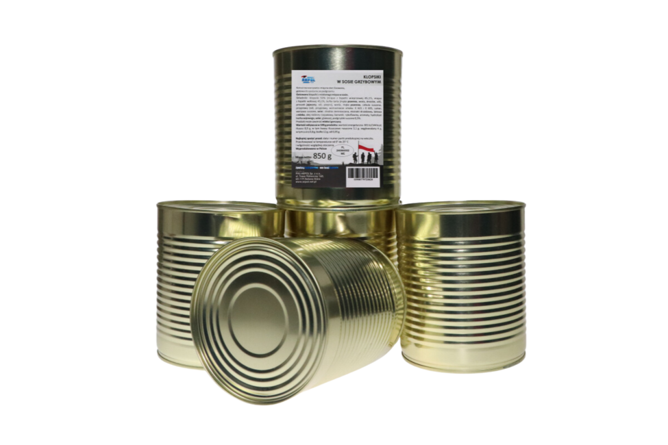 Arpol conservă militară chiftele în sos de ciuperci, 850g