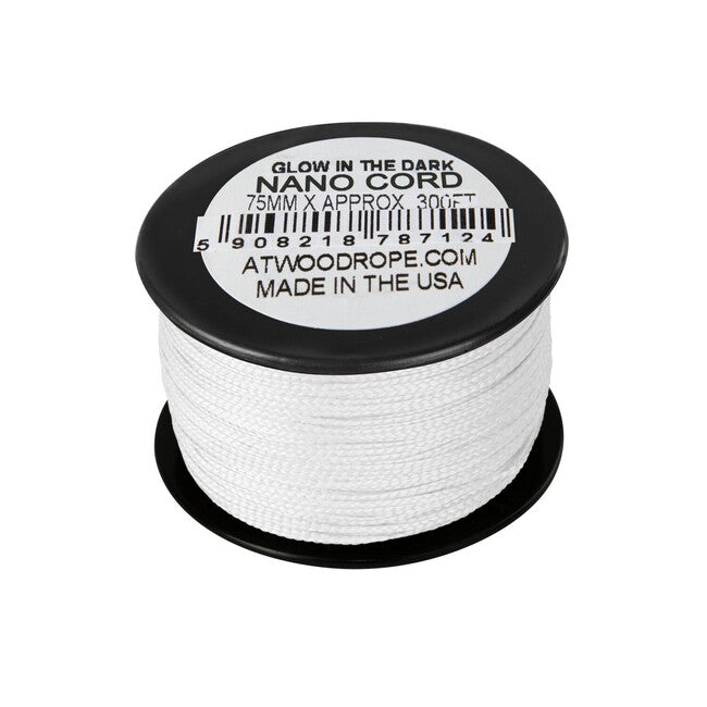 ATWOOD® Nano Uber Glow coardă 0,75 mm 300 ft, albă (GLOW-NC300)
