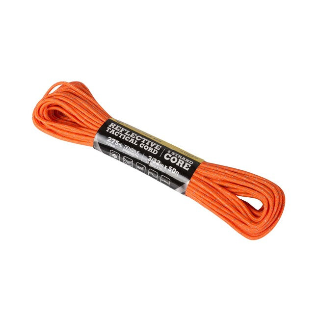 ATWOOD® 3/32 x 50 ft șnur tactic reflectorizant, portocaliu neon (332R50)