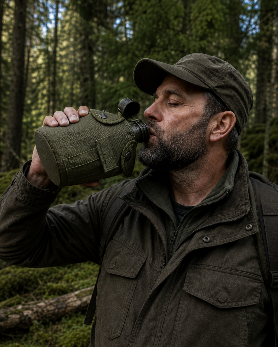 Dragowa Tactical ploscă 1L, verde