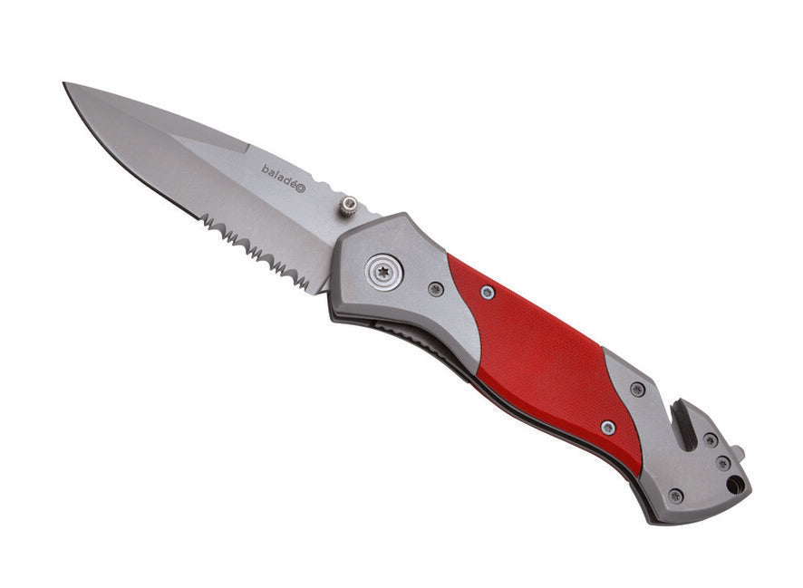 Baladeo ECO067 Rescue cuțit de salvare, G10 roșu