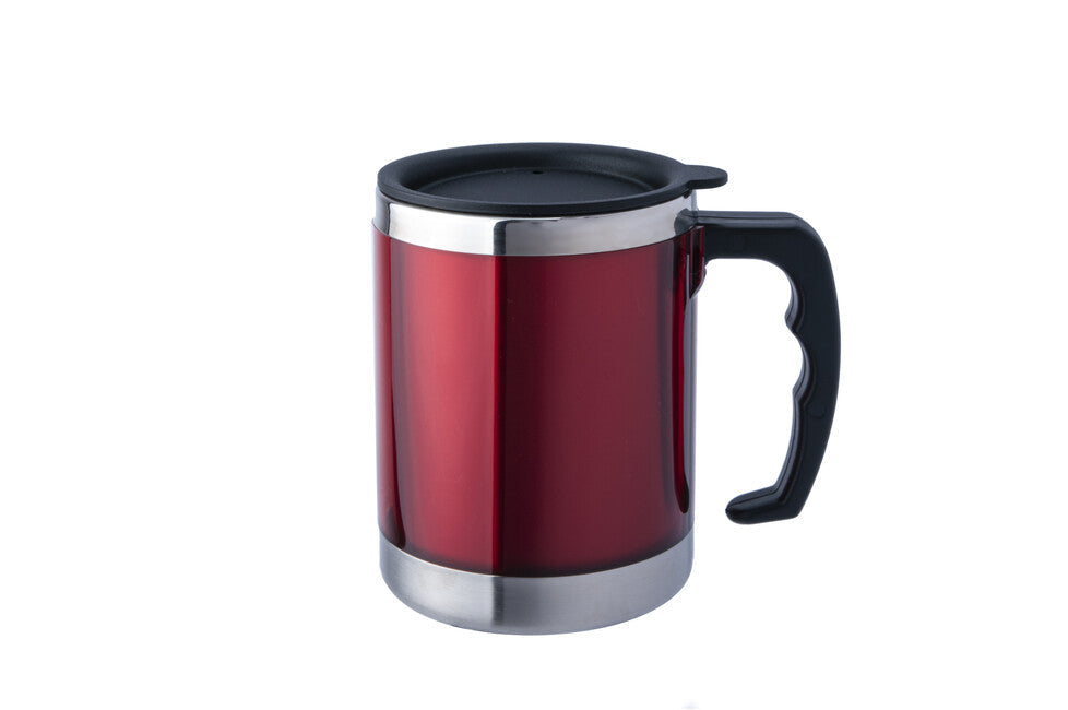 BasicNature MUG termos din oțel inoxidabil, roșu, 0,42 l