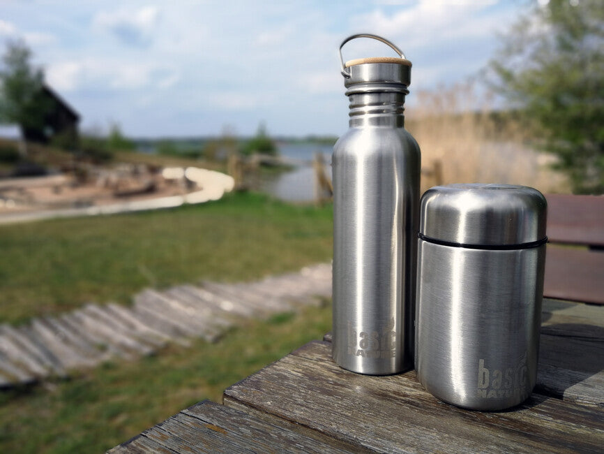 BasicNature recipient pentru alimente din oțel inoxidabil 0,4 l
