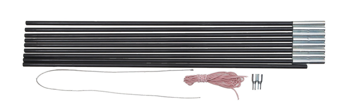BasicNature tijă din fibră de sticlă 5,5 m x 9,5 mm, 9 segmente