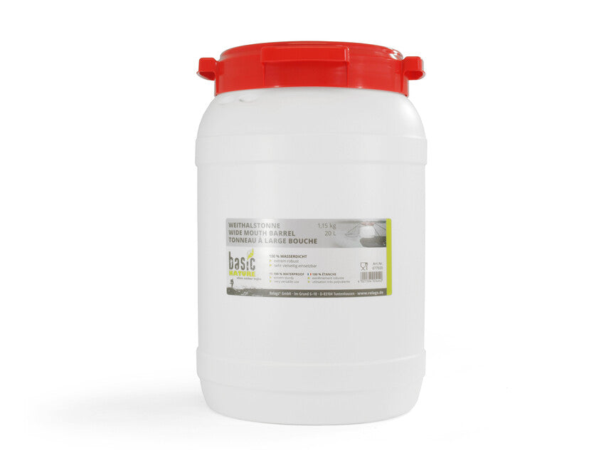BasicNature recipient alb cu gură largă 20 l