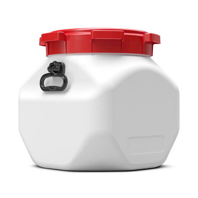 BasicNature recipient pătrat cu gură largă, alb, 40 l