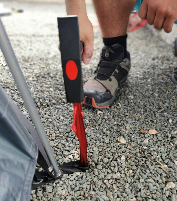 BasicNature T-Stake țaruș de cort roșu, 25 cm, 4 buc
