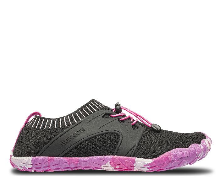 BENNON BOSKY pantofi barefoot, negri/roz
