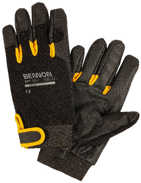 BENNON KALYTOS WTR mănuși de lucru Gloves, negre/galbene