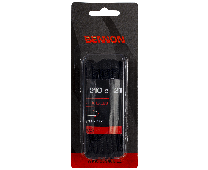 BENNON Laces Black Box șireturi pentru pantofi 210 cm