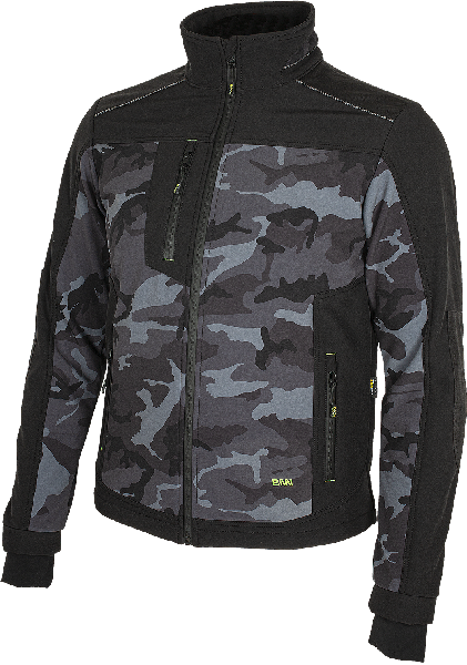 BENNON CAMOS geacă softshell, neagră/gri