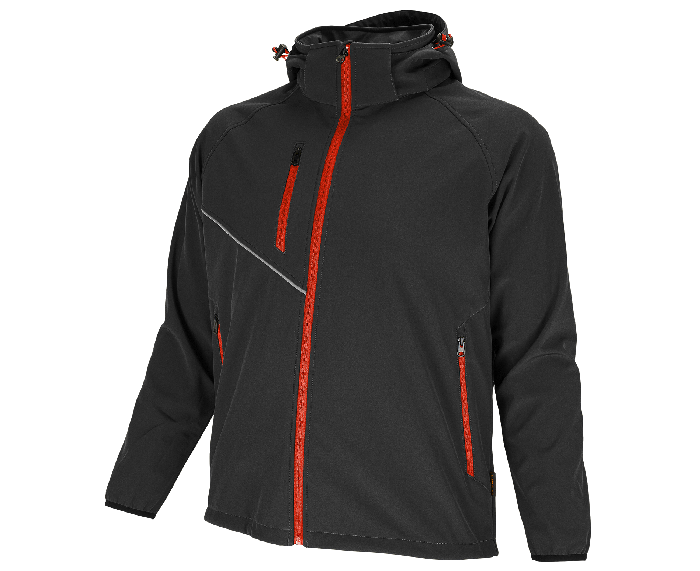 BENNON FORCE geacă softshell, neagră/roșie