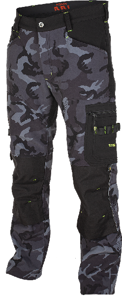 BENNON CAMOS pantaloni softshell, negri/gri