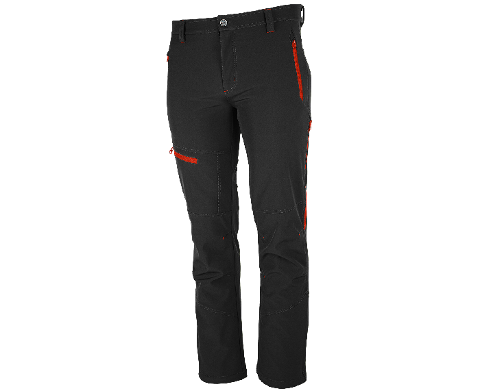BENNON FORCE pantaloni softshell, negri/roșii