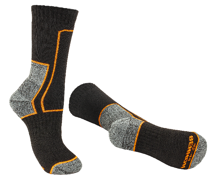 BENNON TREK Sock șosete de trekking, negre/portocalii