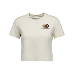 Black Diamond Faded tricou crop cu mânecă scurtă pentru femei, off white