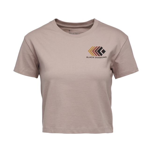 Black Diamond Faded tricou crop cu mânecă scurtă pentru femei, pale mauve