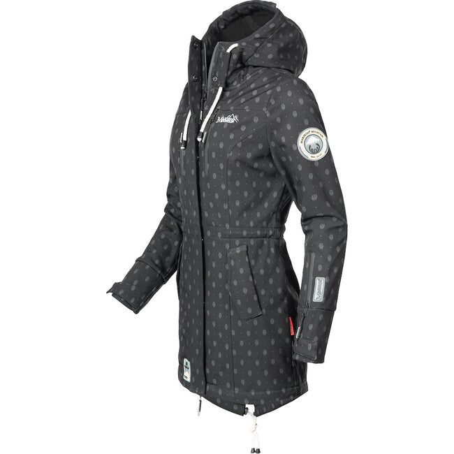 Marikoo ZIMTZICKE P geacă softshell pentru femei de iarnă cu glugă