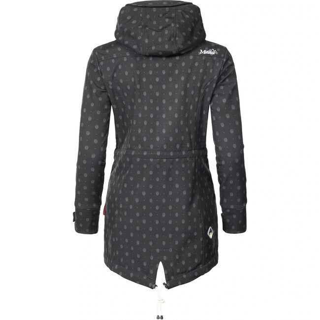 Marikoo ZIMTZICKE P geacă softshell pentru femei de iarnă cu glugă