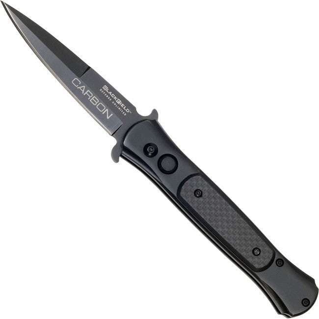 Haller Blackfield Carbon cuțit automat, negru