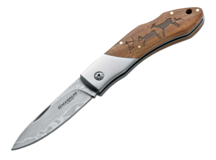 BÖKER® Magnum Caveman cuțit Damast, 19,4 cm, deschidere