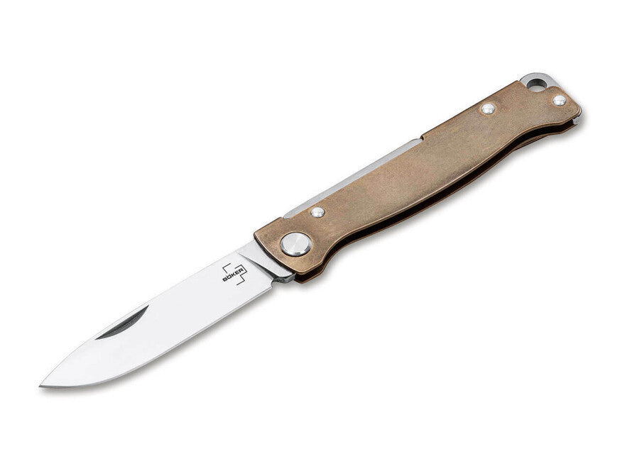 Böker Plus Atlas briceag Brass, 7 cm, maro