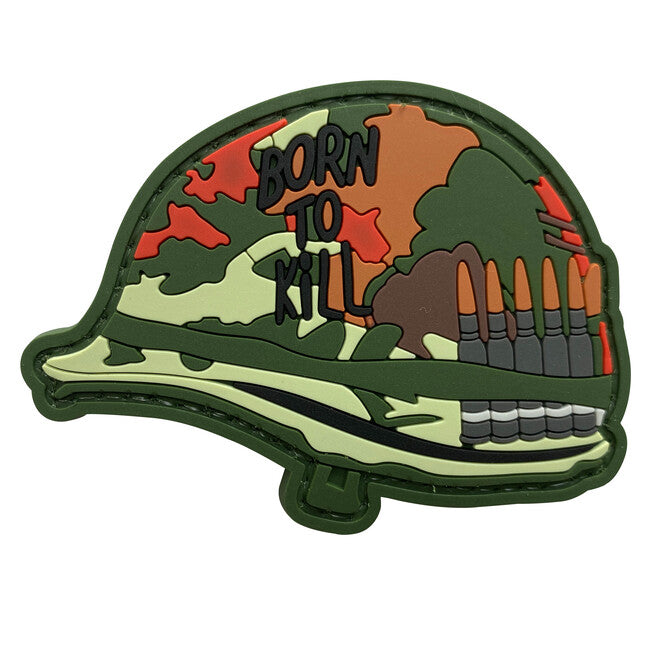 WARAGOD Emblemă Born to Kill Helmet PVC Patch de camuflaj