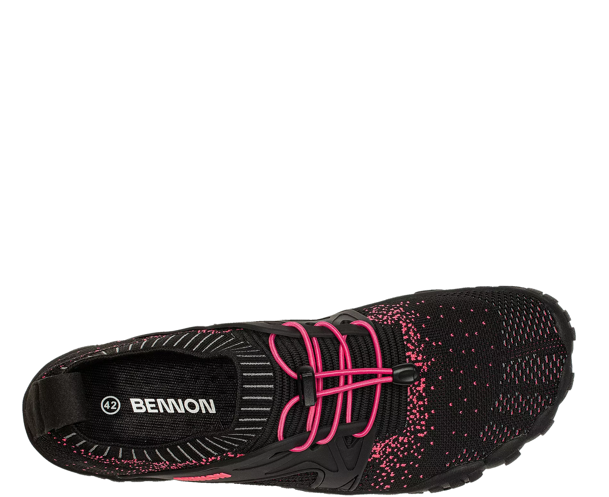 BENNON BOSKY pantofi barefoot, negri/roz