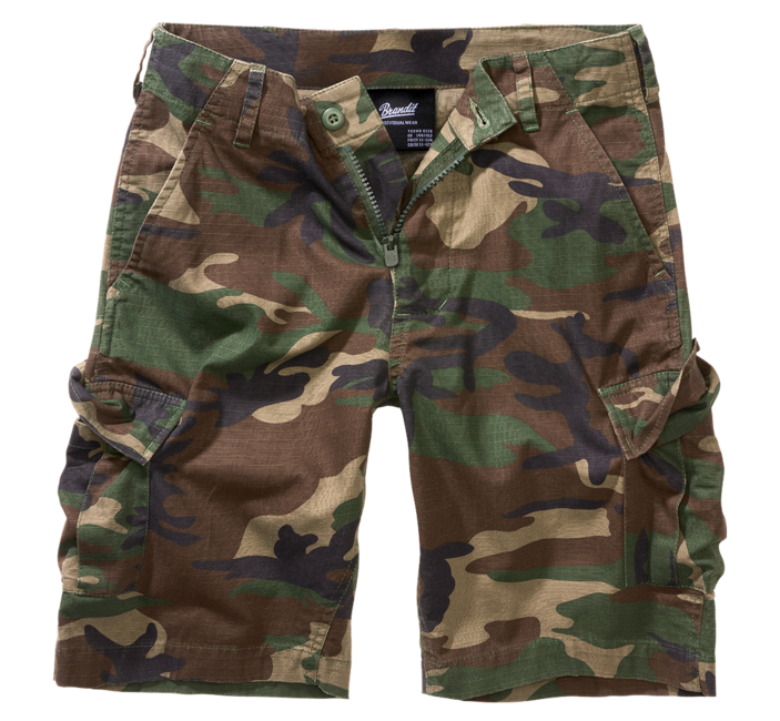 Brandit BDU Ripstop pantaloni scurți pentru copii, woodland