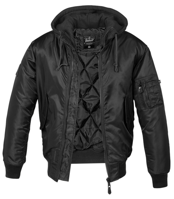 Brandit MA1 Hooded bomber geacă, neagră