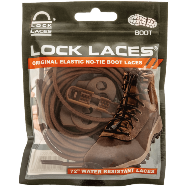 Lock Laces șireturi pentru bocanci de trekking, maro închis