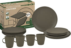 Brunner Lunch Box Pla Tierra set de tacâmuri de camping, maro