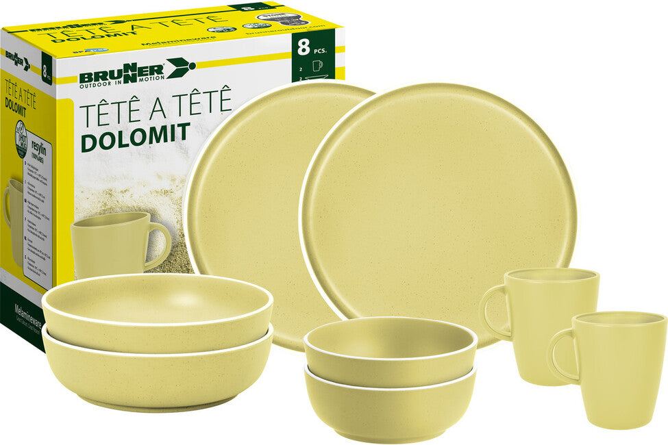Brunner set de vase de camping, galben