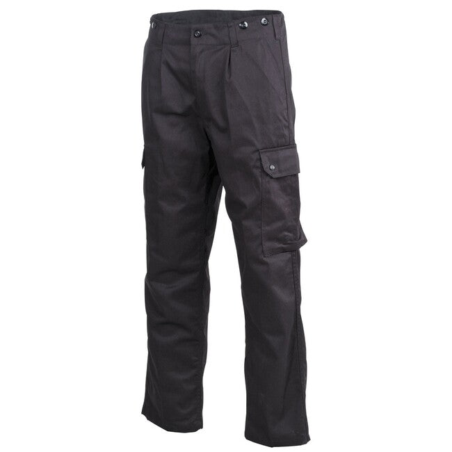 MFH BW pantaloni de teren, mărimi mari, negri