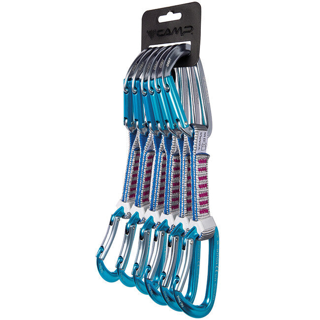 CAMP Orbit Express KS 6 Pack buclă expres, gri / albastru / fuchsia 12 cm