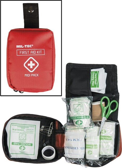Mil-Tec mini trusa de prim ajutor, roșie