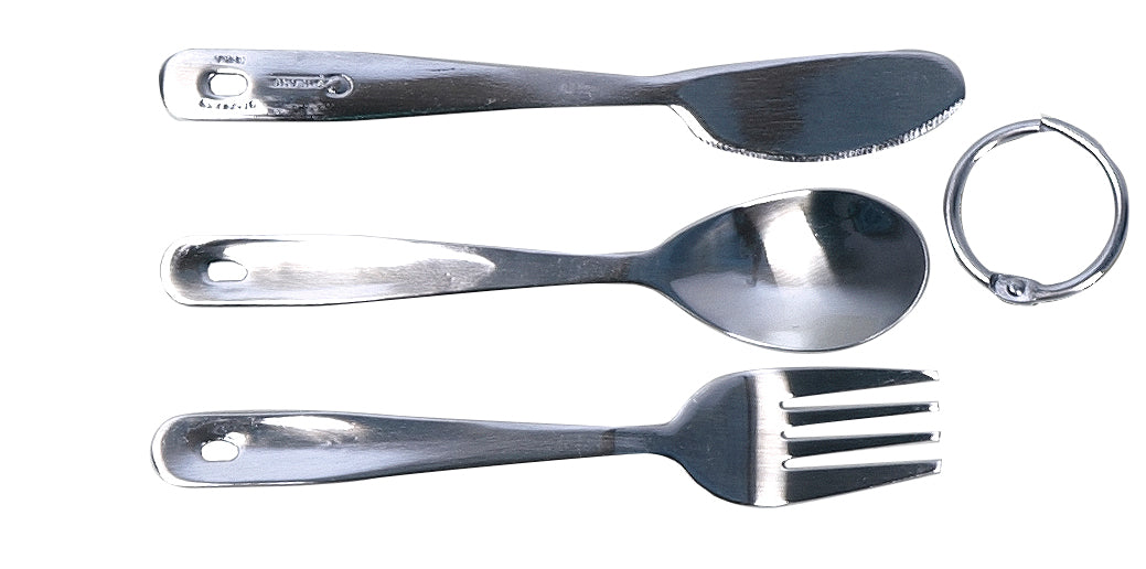 Coghlans CL set compact de tacâmuri din oțel inoxidabil cu inel