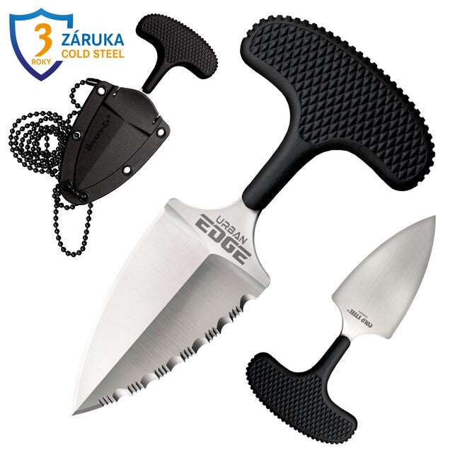 Cold Steel Urban Edge cuțit cu lamă fixă 50/50 (AUS8A)