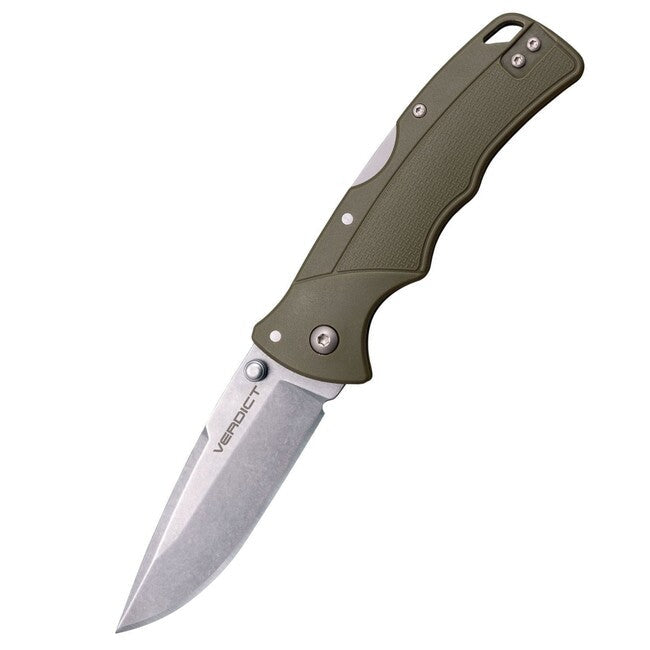 Cold Steel VERDICT SPEAR POINT briceag 4116SS OD Green GFN HANDLE