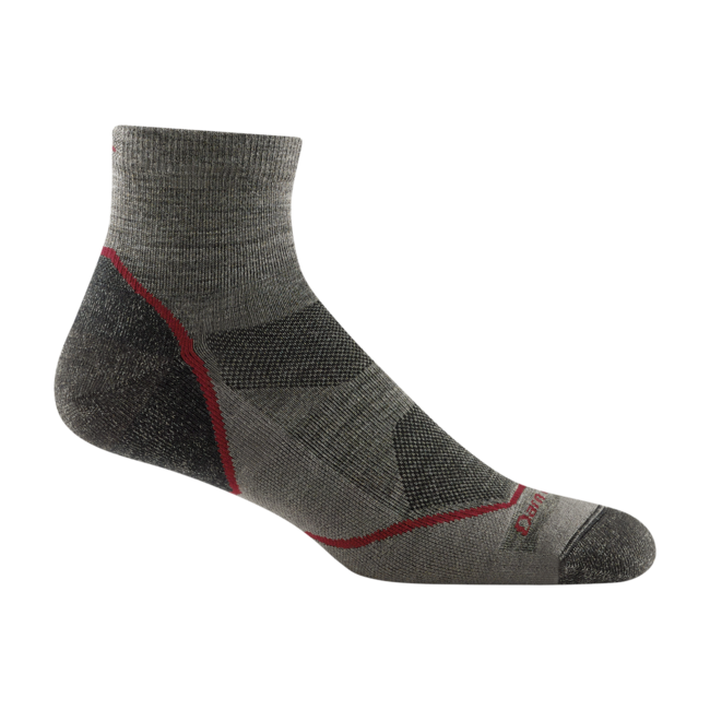 Darn Tough Light Hiker 1/4 șosete ușoare cu pernă, Taupe