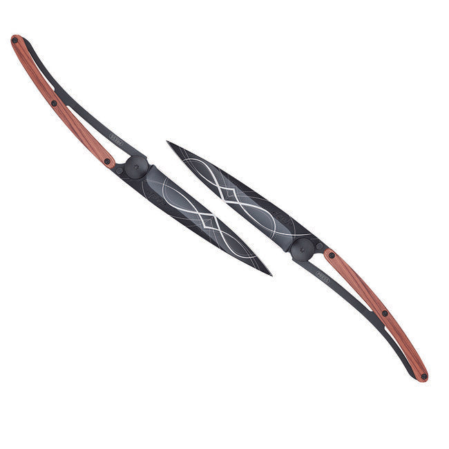 Deejo Infinity set 2 cuțite black tattoo coralwood