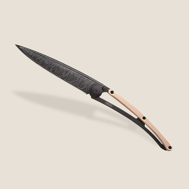 Deejo GOLD Tattoo briceag 18kt pink Feather