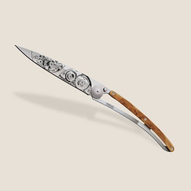 Deejo Horlogéria briceag juniper wood titan gri ceasornicar