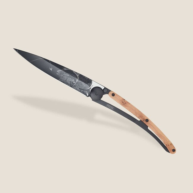 Deejo Trout briceag Nature black juniper wood