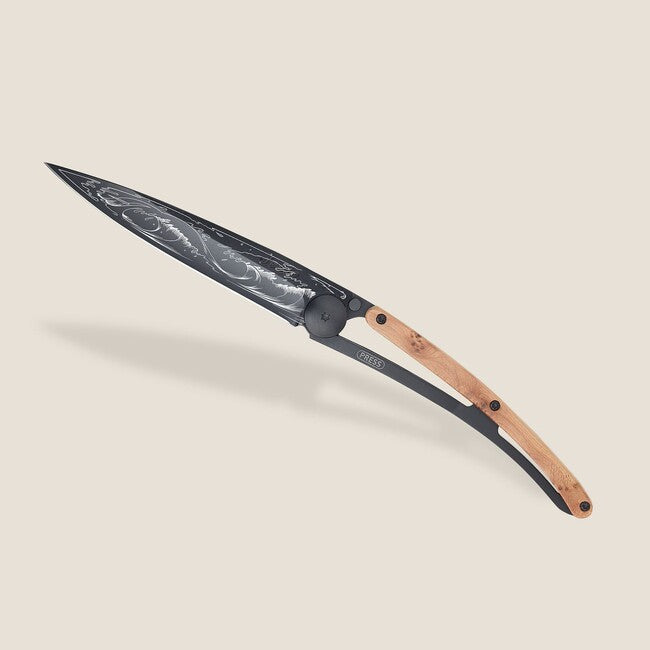 Deejo Wave briceag Ocean negru juniper wood wave