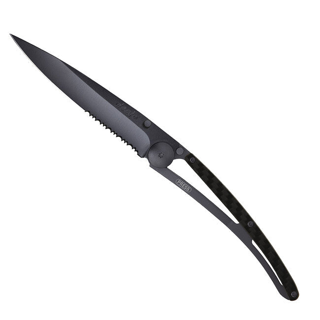 Deejo Serration briceag black carbon