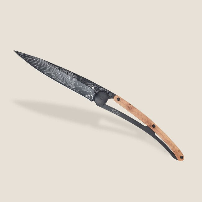 Deejo Tattoo Biker Eagle briceag black juniper wood