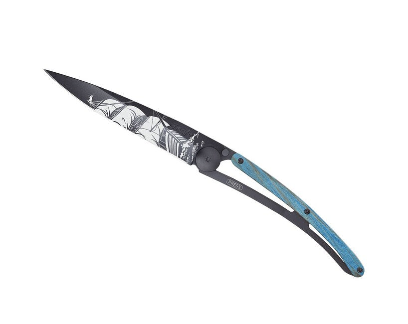 Deejo Tattoo briceag Black blue beech Corsair